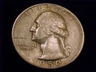 1950-D over S Washington Quarter, Very Fine Grade.