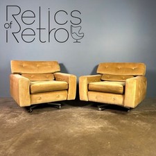 Light Yellow Mustard Gold Swivel Lounge Chair Mid Century Vintage Retro MCM