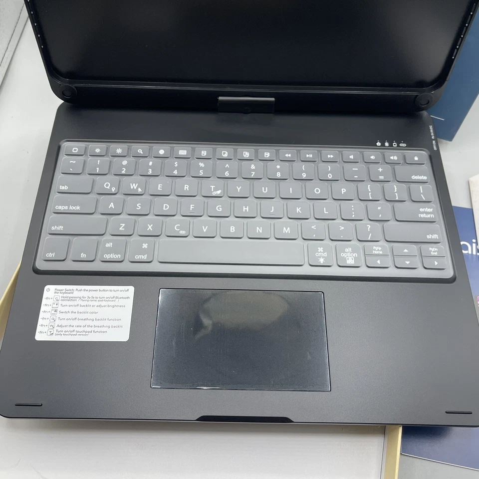 Ultra Slim Swiveling Bluetooth Keyboard Case Fits For iPad 8th,Pro 12.9/11,Air 4 - Image 3 of 4