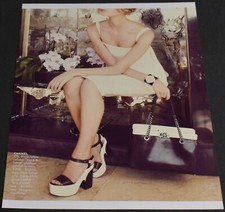 2011 Print Ad Sexy Heels Fashion Long Legs Lady Blonde Dress Chanel Handbag Art