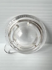 Vtg Clear Glass Wenzell’s Egg Separator #6742 W/ Side Tab VHTF READ