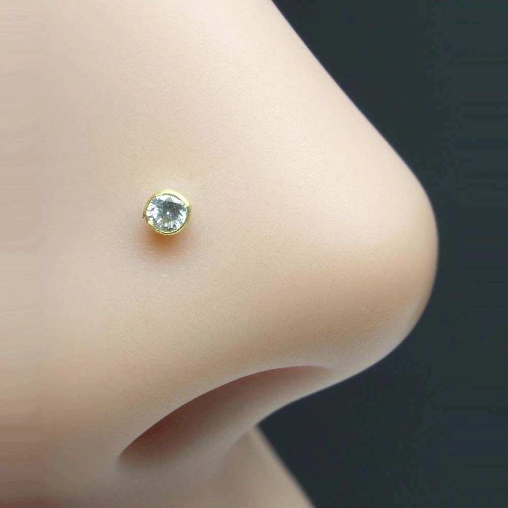 Nose stone best sale gold