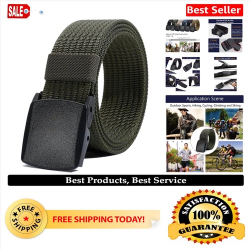 Men's Lightweight Nylon Work and Travel Belt with Plastic Buckle - 28-49"