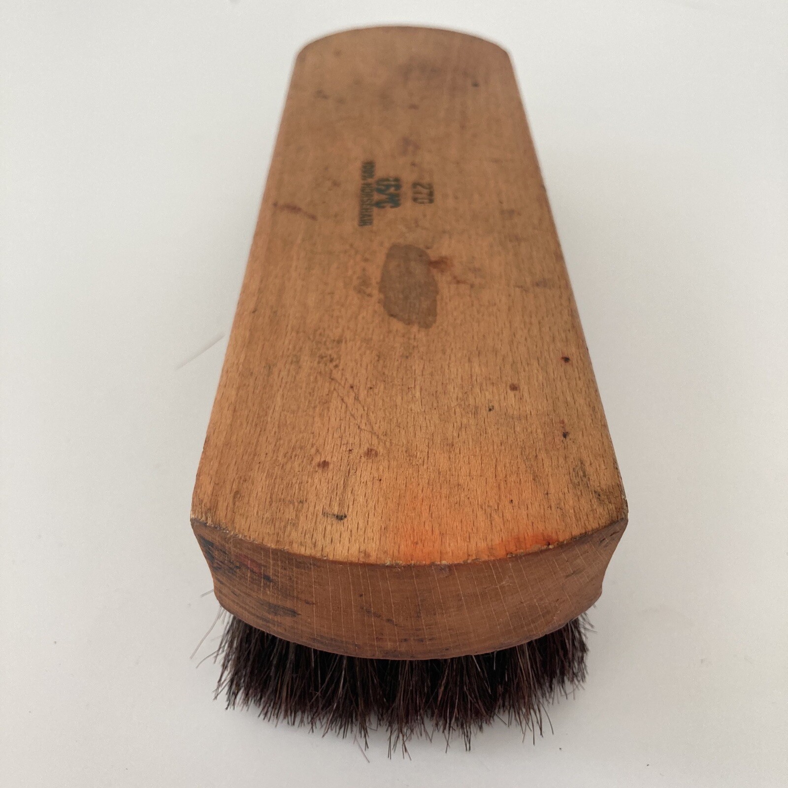 Vintage Shoe Shine Brush 100 Horse Hair Bristles Hor… Gem