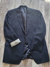 42L Men's Calvin Klein Blazer Dark Blue 2 Button Wool Blend Sport Coat