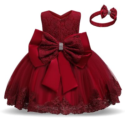 white christmas dresses Baby Girl Christmas Dress, Red Tulle Tutu Romper for Toddler & Newborn –  AmimamiDoll main image 1