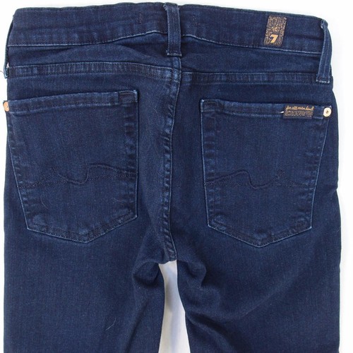 Ladies 7 for All Mankind THE SKINNY Stretch Slim Jeans W27 W28 L30 UK Size 8