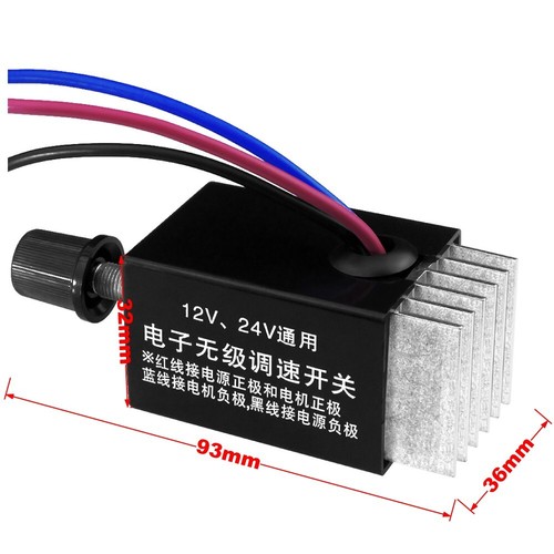 DC 12V 24V 10A Motor Speed Controller Switch Car Truck Fan Heater Defroster - Picture 6 of 6