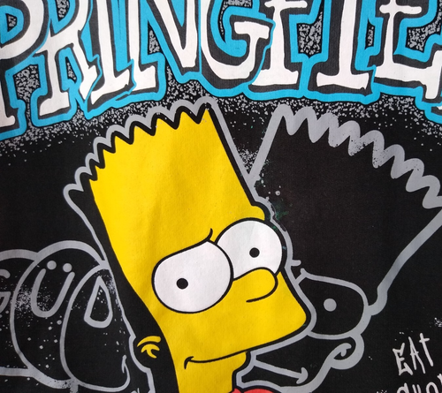 The Simpsons Bart Simpson Boys Hoodie Sweatshirt 10/12 Black Pullover Graphic - Picture 11 of 24