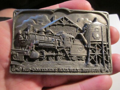 1983 MID CONTINENT RAILWAY MUSEUM BELT BUCKLE - HEAVY - GW-13
