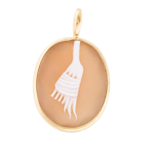 IPPOLITA 18K Gold Cameo Doublet Spaghetti Fork Pendant Charm MSRP $1350 NWOT - Picture 5 of 7