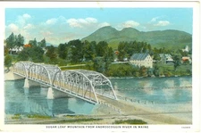 Androscoggin ME Sugar Loaf Mountain from Androscoggin River