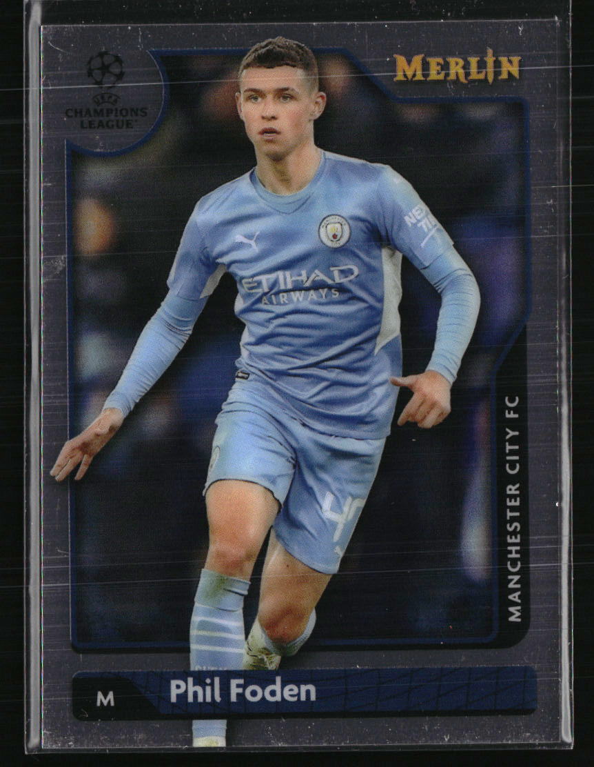 Phil Foden 2021-22 Merlin Chrome UEFA Champions League #38 SOCCER Card