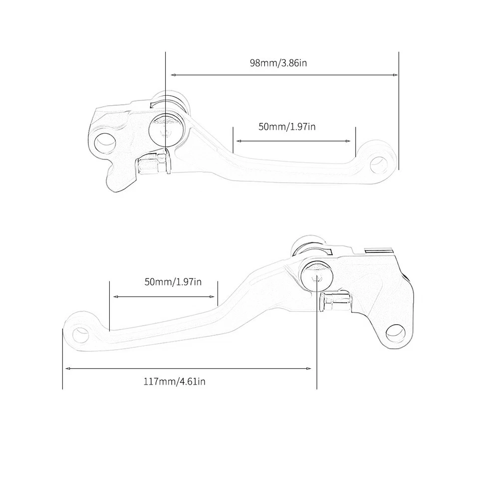 Mango CNC Controles Pivote Palancas de embrague de freno para Suzuki RM80 RM85 RM125 RM250 Foto 2 de 4