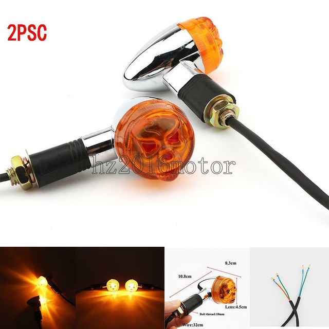 Black Motorcycle LED Turn Signals Lights For Honda Shadow 750 Aero