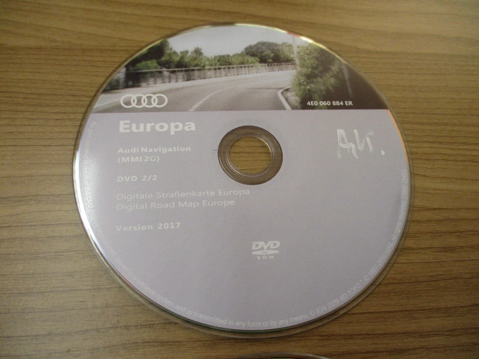 Navi Navigation DVD Karte Europe Deutschland 2017 AUDI A6 4F A8 4E 4E0060884ER - Bild 2 von 4