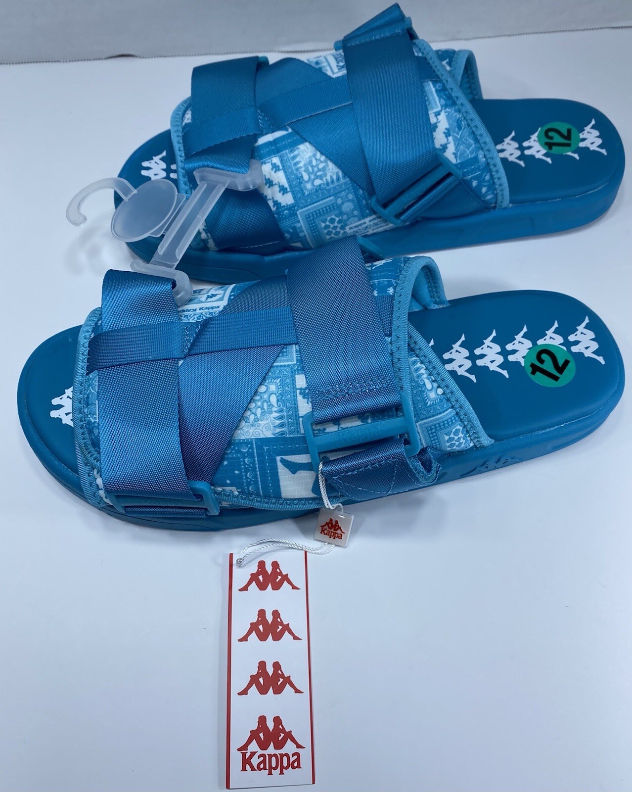 Kappa Banda Mitel Unisex Size 11 Slide Sandals Authentic Nuuk 1 Blue Capri  White for sale online | eBay