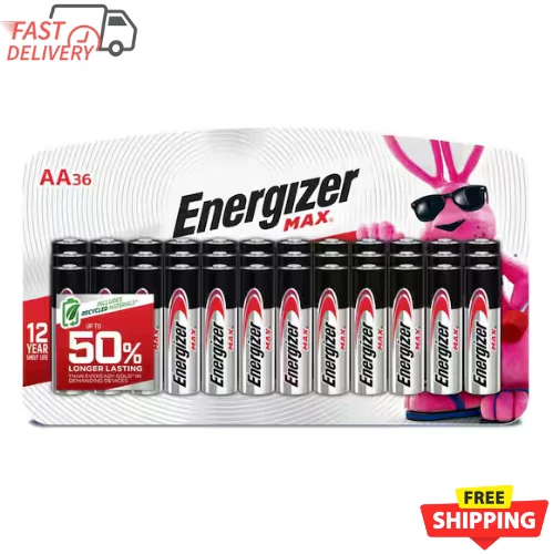 Max Aa Batteries 36 Pack Double a Alkaline Batteries Supplies Energizer Battery-image
