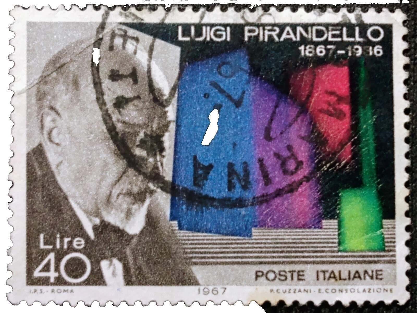 Historical Figures Used Postage Italian Stamps