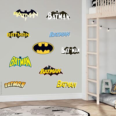 Batman  Wandsticker - Logos Set Wandtattoo DC Superhelden Kunst