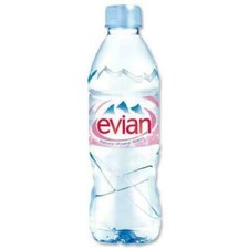 EVIAN NATURAL MINERAL STILL WATER 24x500ML ( Pack of 24 Bottles)