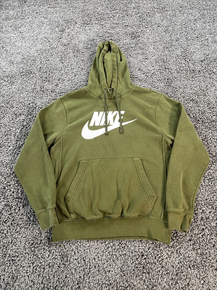 Nike Sportswear Club Fleece Sweatshirt Hoodie Men's S Graphic Green BV2973-327  | eBay UK