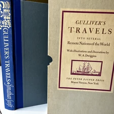 Gulliver's Travels by Jonathan Swift The Peter Pauper Press w slipcase Classics