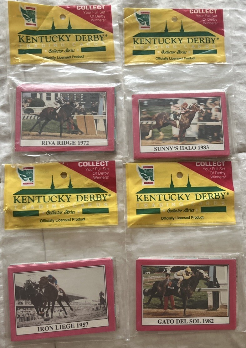 Vintage Lot Of 4 Unopened Kentucky Derby Cards ByHorse Star Cards. A5