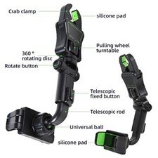 High Quality Robust Automobile Rearview Mirror Multi-functional Car Phone Holder