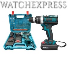 Trapano avvitatore doppia batteria a litio 36V MAX + valigetta 24 accessori LLD