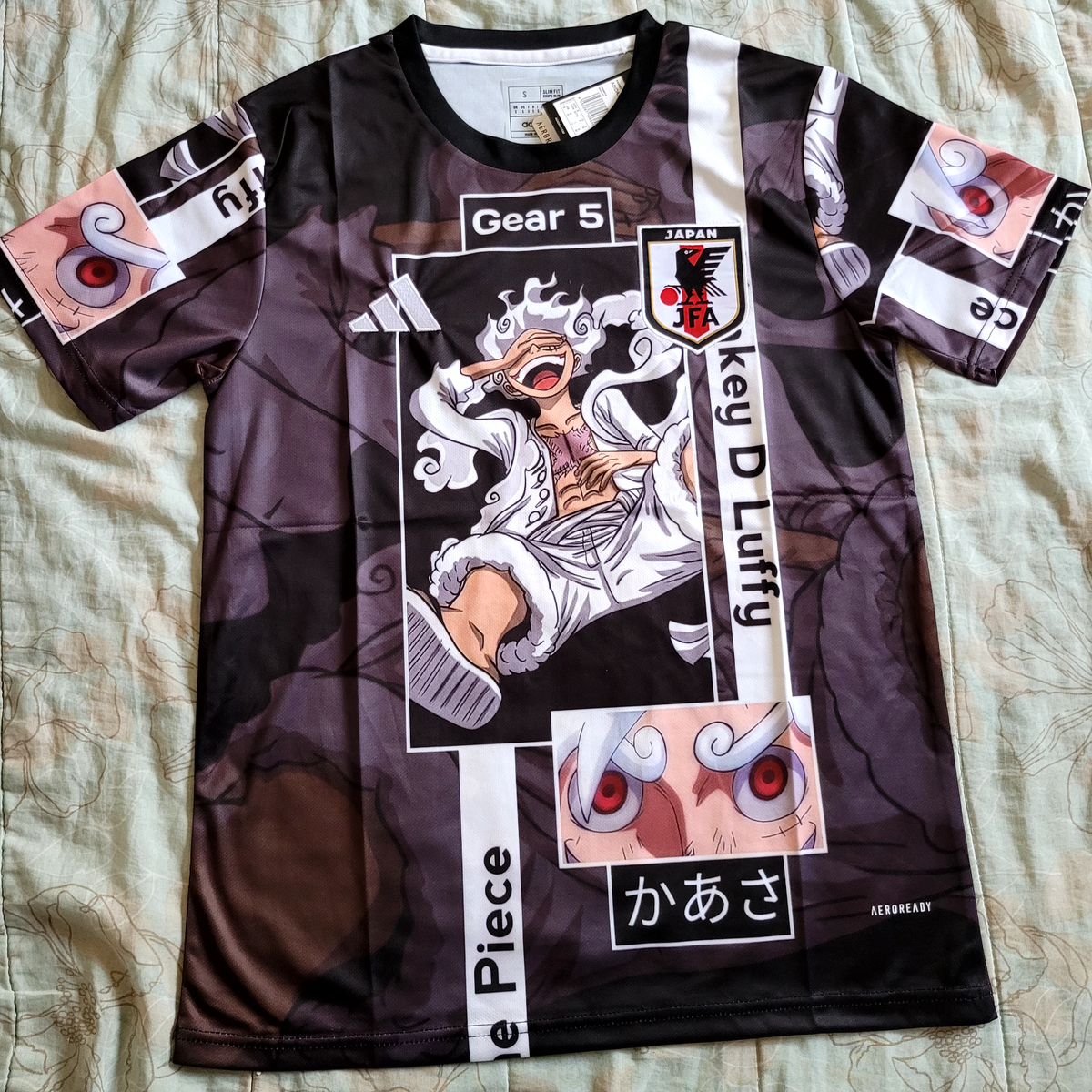 Japan Soccer Jersey One Piece Luffy Anime Gear Five Concept