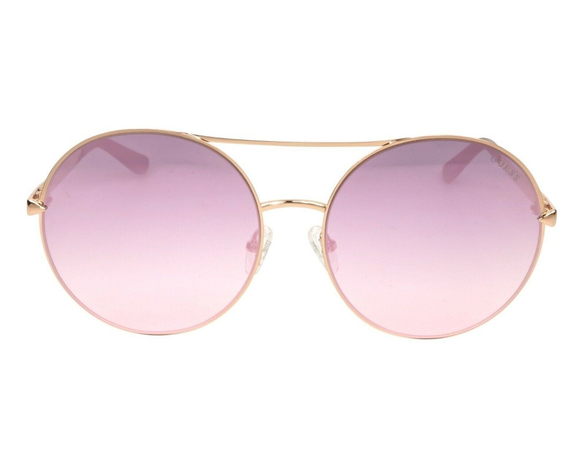 Guess GU7559 28U Rose Gold Metal Round Sunglasses Frame 60  display picture 3