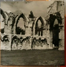 Photo York Ruins St Marys Abbey Great Britain 1954 X8