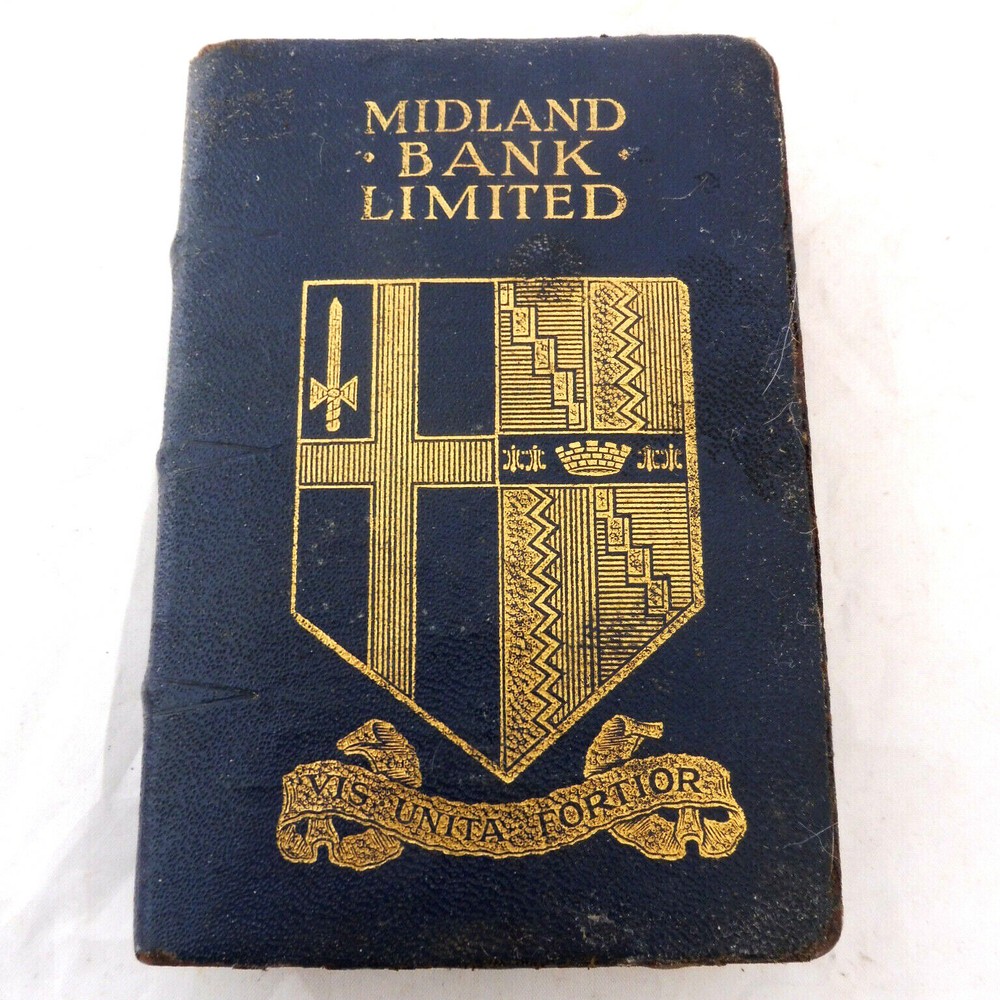 Midland Bank Limited Blue Piggy Bank Savings Box
