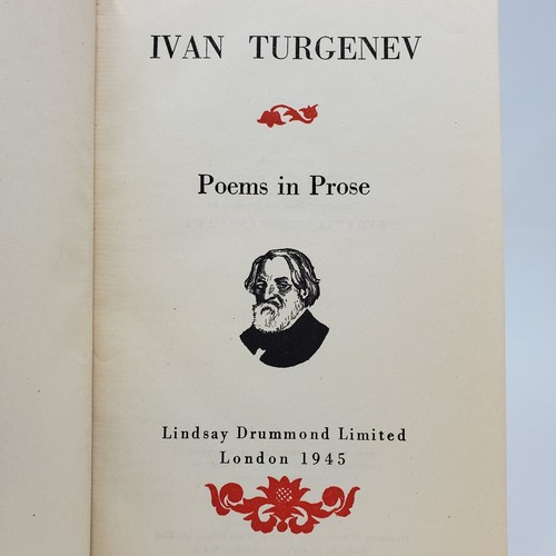 Ivan Turgenev Poems in Prose - 1945, 1st Edition Thus, Illustrated - Hardcover - Picture 2 of 5