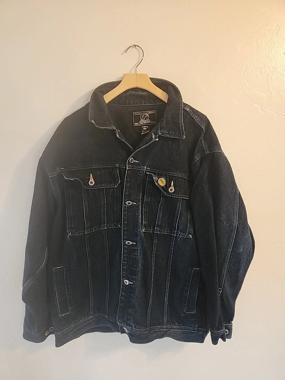 Vintage Clench 701 Denim Jacket Mens Large Y2K Skater Baggy Western Cowboy XL