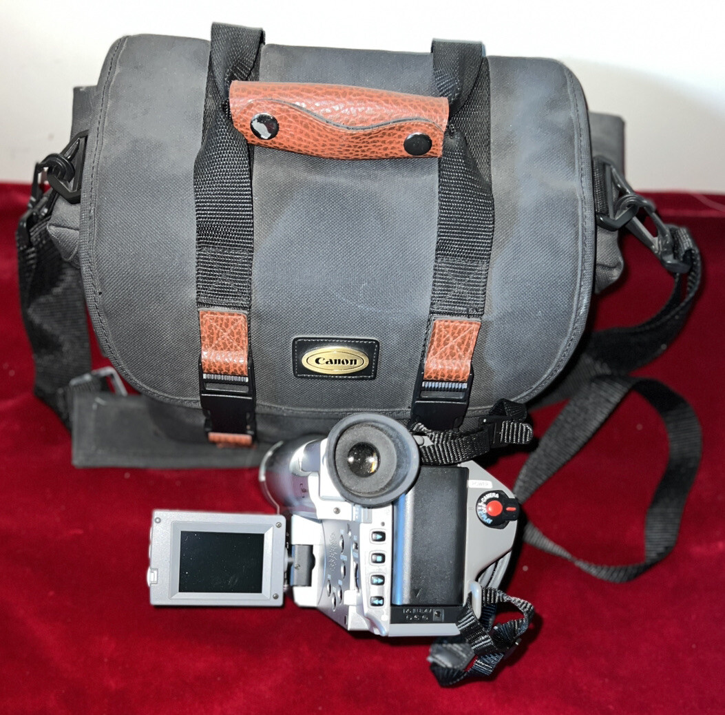 Canon ES8100V Hi8 8mm Video Camcorder AS IS, Bag/Remote/CR2025 Battery