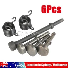 6Pcs Smoothing Pneumatic Air Hammer Pneumatic Chisel Bits w/ Spring Tools Kit Z