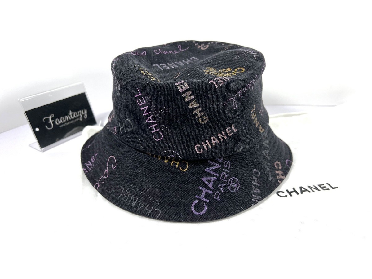 CHANEL バケットハット 黒  CCロゴ CHANEL バケットハット 黒 CCロゴ