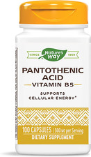 Nature's Way Pantothenic Acid, Supports Cellular Energy, 500Mg, 100 Capsules
