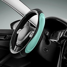 Car Steering Wheel Cover - Microfiber Leather Steering Wheel Wrap Sports Mint