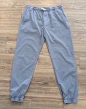 Marine Layer Saturday Joggers Mens Light Blue Tapered Drawstring Tech Pants - M