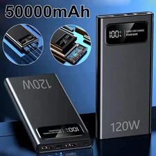50000mAh Fast External Portable Power Bank Backup Battery Charger For Cell Phone