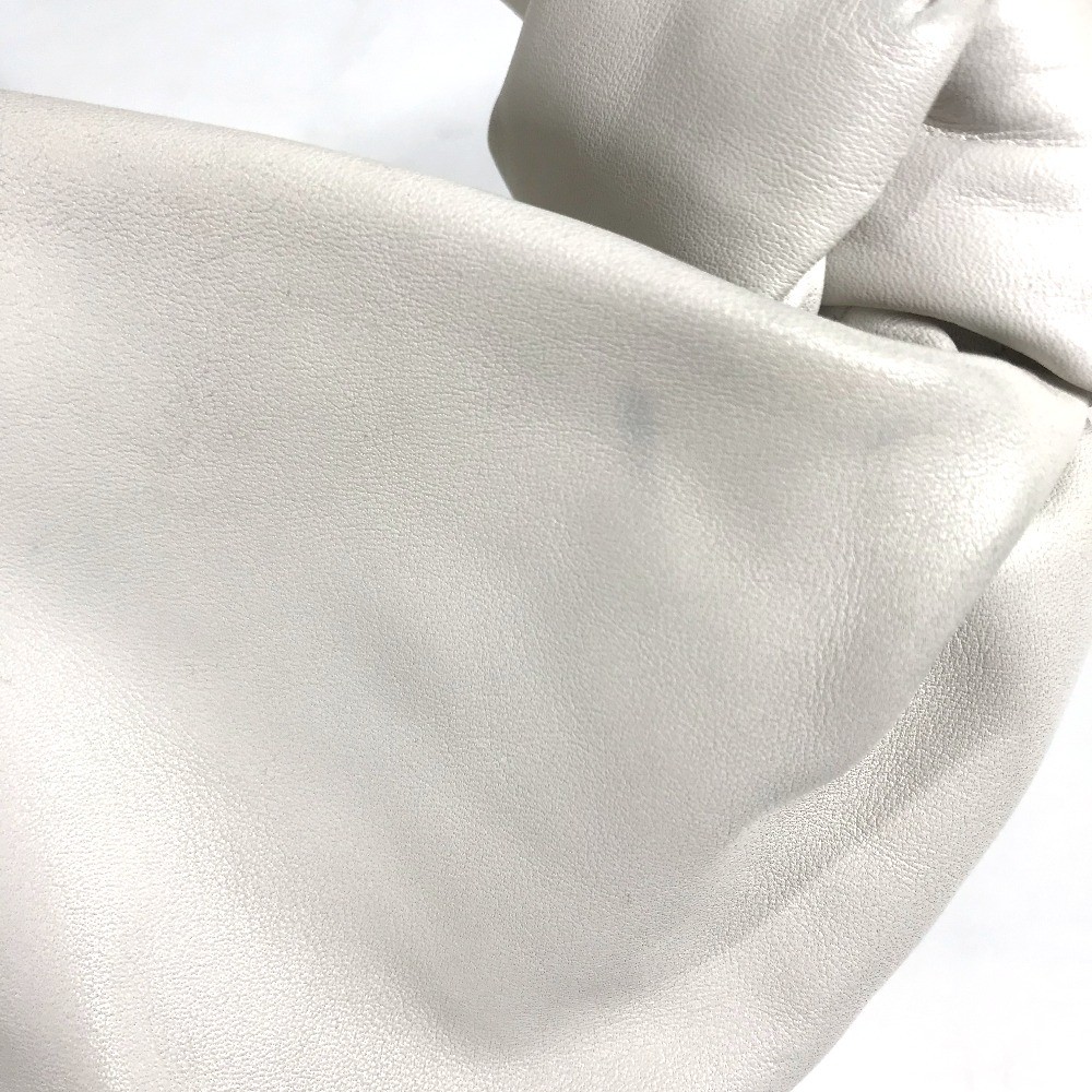 BOTTEGA VENETA Pouch Double knot mini Hand Bag Leather White image 8