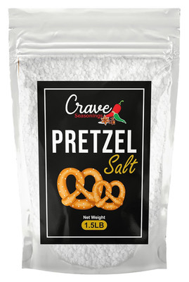 Crave Coarse Pretzel Salt 1.5 Lb Bag   Heat Resistant, All Natural Food Grade To