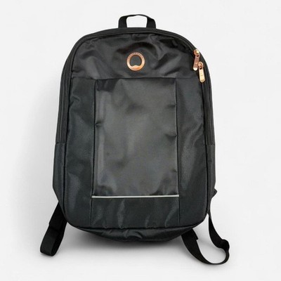 Delsey Paris Ramey Backpack Unisex 18  Black Travel Work School Minimalist Bag