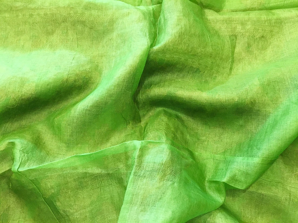 Sari de seda pura Tussar 100 % seda vintage tela india reciclada TSS3131 Foto 3 de 4