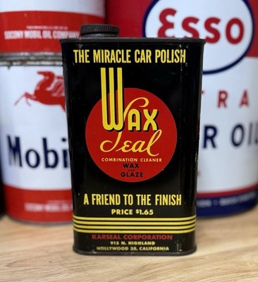 Rare Vintage Karseal Wax Seal Can 16oz Almost FULL