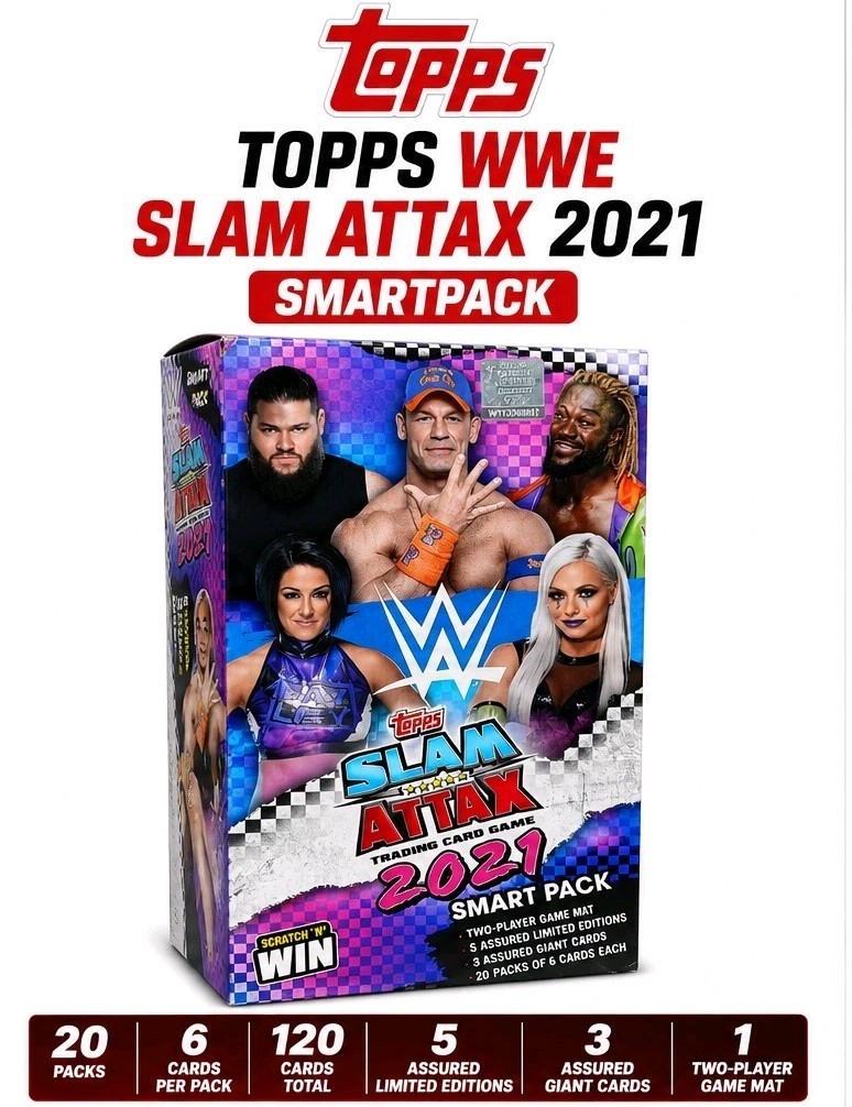 Topps WWE Slam Attax 2021 Smart Pack Sealed Box 20 Packs 120 Cards Topps india