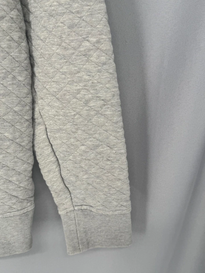 Patagonia Sweatshirt Womens Small Gray Quilted Organic Cotton Snap Pullover - Image 4 of 4